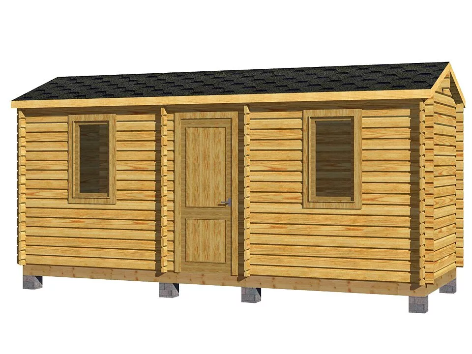 Дачная бытовка 6x2.3, с тамбуром
